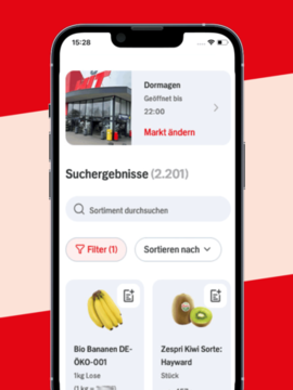 Smartphone mit Screen Sortimentssuche Smartphone mit Screen Sortimentssuche